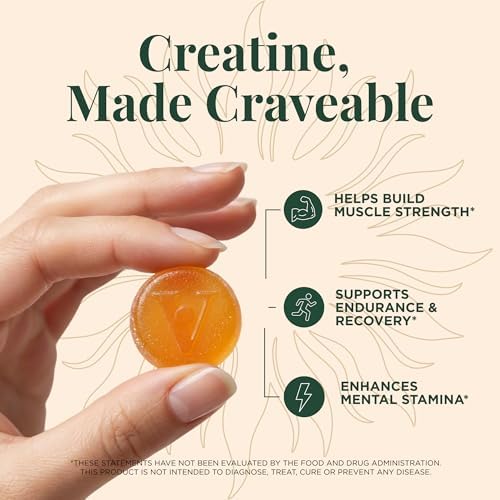 Información nutricional de Creatine Gummies Tropical Trio, 5g de creatina monohidratada por porción