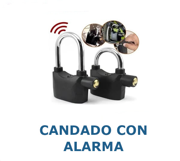 Candado con Alarma Antirrobo 110dB