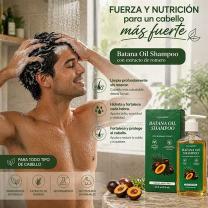 Foto real del inventario físico de Gypsophila Batana Oil Shampoo disponible para envío en Guatemala