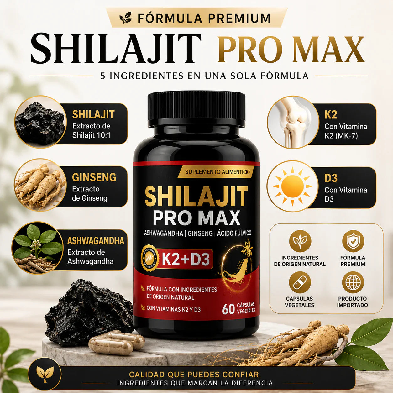 Shilajit Pro Max, imagen del producto